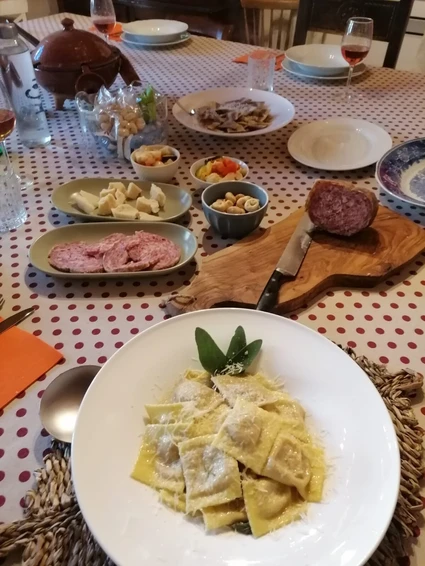 Cooking lesson at the cook's home in the hinterland of Lake Garda