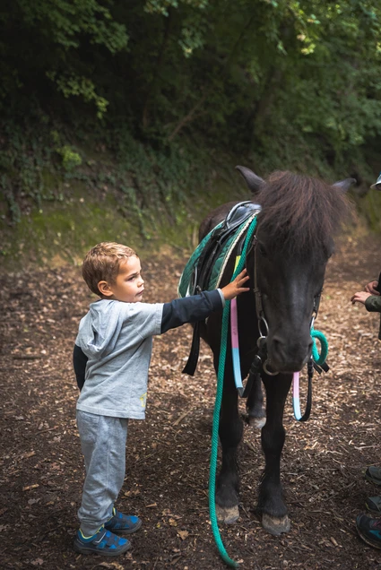 Kinder und Ponys im Zwergenwald im Hinterland des Gardasees 3