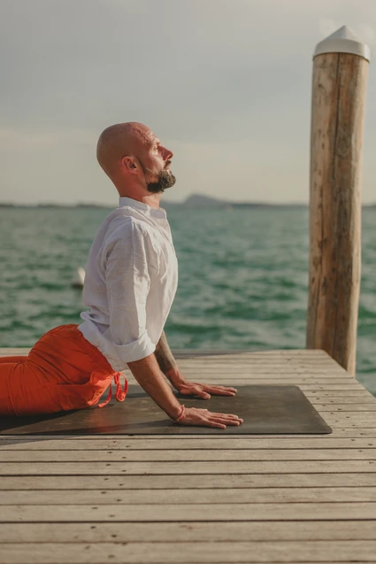 Individual yoga lesson in the lemon house at Lake Garda 2
