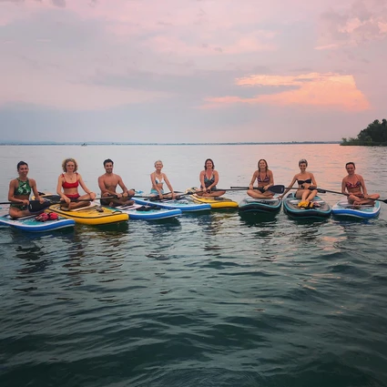 Experience SUP in Desenzano del Garda during sunset 12