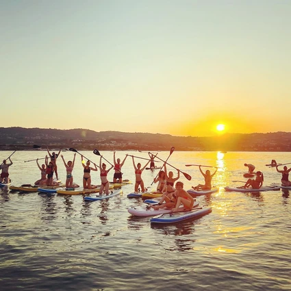 Experience SUP in Desenzano del Garda during sunset 19