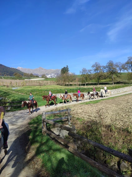 3-hour horseback ride through nature and historic villages in the Trentino Dolomites 1