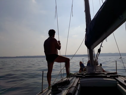 Sardine fishing on a sailing boat at Lake Garda 5
