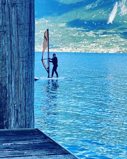 Private windsurf lesson for adults and children at Campione sul Garda 1