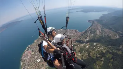 Tandem paragliding flight: from Monte Pizzocolo to Lake Garda 0