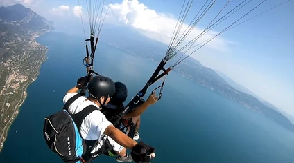 Tandem paragliding flight: from Monte Pizzocolo to Lake Garda 3